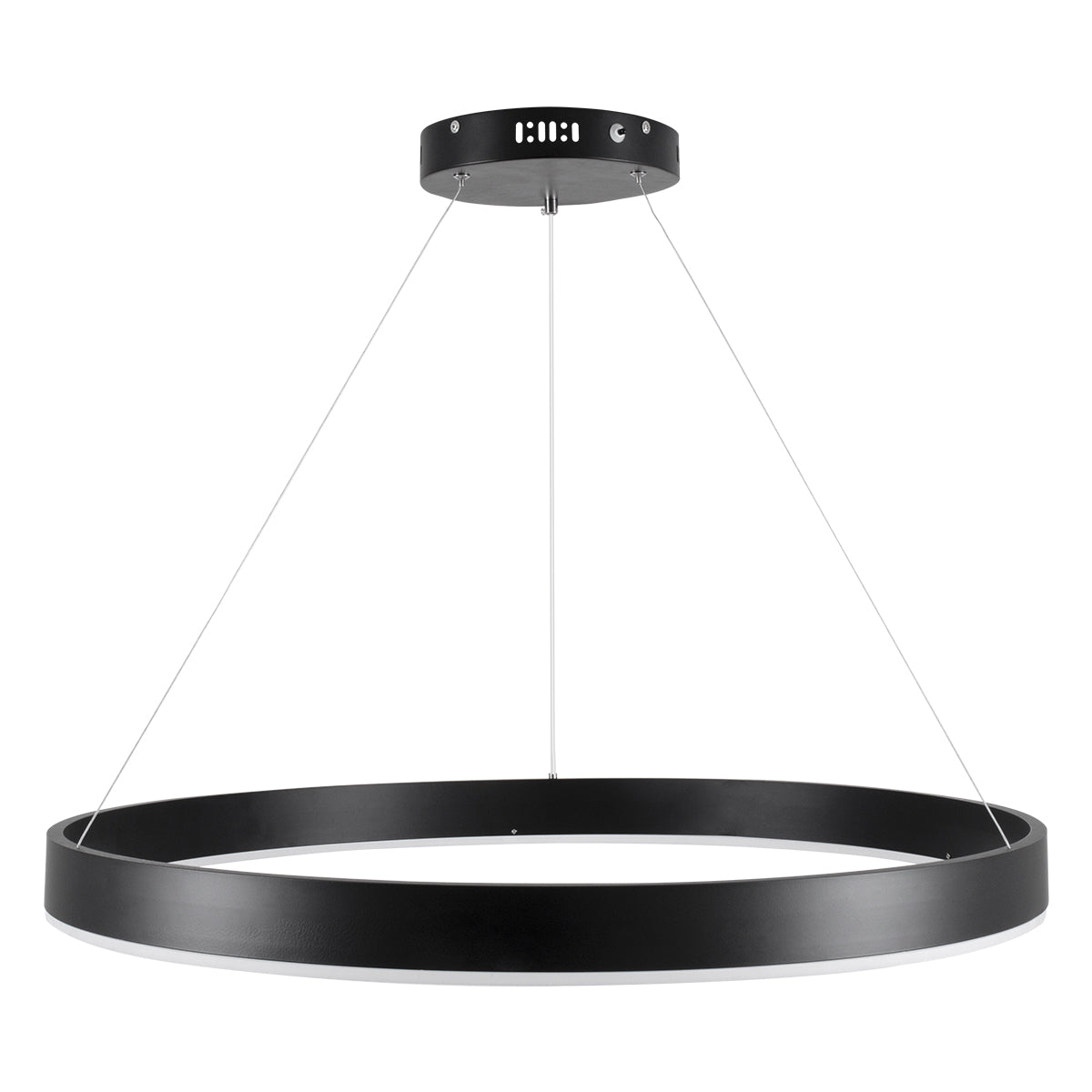 VENOM 61179 Μοντέρνο Κρεμαστό Φωτιστικό Οροφής LED 67W 7863lm 120° AC 220-240V IP20 Ρυθμιζόμενο Λευκό CCT με Χειριστήριο από 2700K έως 6000K Dimmable - Lumileds SMD Chip - Μαύρο Ματ - Μ80 x Π80 x Υ6.5