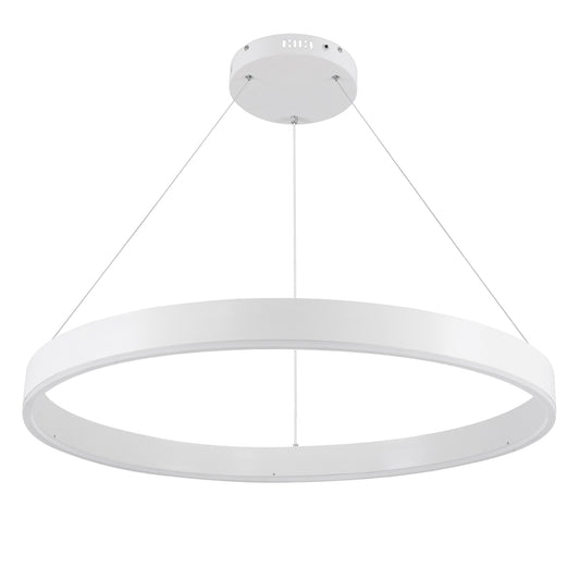 VENOM 61180 Μοντέρνο Κρεμαστό Φωτιστικό Οροφής LED 67W 7863lm 120° AC 220-240V IP20 Ρυθμιζόμενο Λευκό CCT με Χειριστήριο από 2700K έως 6000K Dimmable - Lumileds SMD Chip - Λευκό Ματ - Μ80 x Π80 x Υ6.5