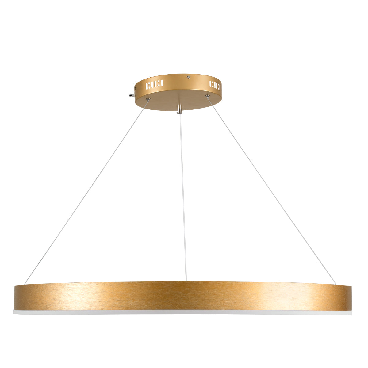 VENOM 61181 Μοντέρνο Κρεμαστό Φωτιστικό Οροφής LED 67W 7863lm 120° AC 220-240V IP20 Ρυθμιζόμενο Λευκό CCT με Χειριστήριο από 2700K έως 6000K Dimmable - Lumileds SMD Chip - Χρυσό Βούρτσας - Μ80 x Π80 x Υ6.5