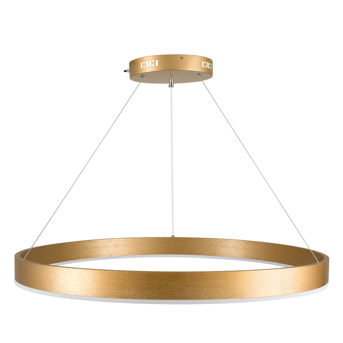 VENOM 61181 Μοντέρνο Κρεμαστό Φωτιστικό Οροφής LED 67W 7863lm 120° AC 220-240V IP20 Ρυθμιζόμενο Λευκό CCT με Χειριστήριο από 2700K έως 6000K Dimmable - Lumileds SMD Chip - Χρυσό Βούρτσας - Μ80 x Π80 x Υ6.5