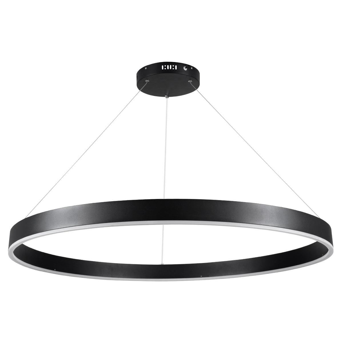 VENOM 61182 Μοντέρνο Κρεμαστό Φωτιστικό Οροφής LED 75W 8818lm 120° AC 220-240V IP20 Ρυθμιζόμενο Λευκό CCT με Χειριστήριο από 2700K έως 6000K Dimmable - Lumileds SMD Chip - Μαύρο Ματ - Μ100 x Π100 x Υ6.5