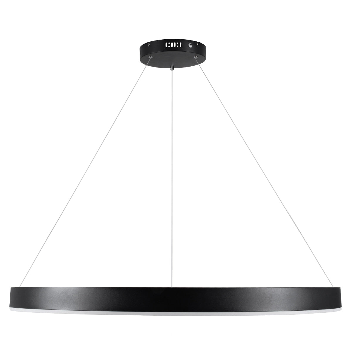 VENOM 61182 Μοντέρνο Κρεμαστό Φωτιστικό Οροφής LED 75W 8818lm 120° AC 220-240V IP20 Ρυθμιζόμενο Λευκό CCT με Χειριστήριο από 2700K έως 6000K Dimmable - Lumileds SMD Chip - Μαύρο Ματ - Μ100 x Π100 x Υ6.5