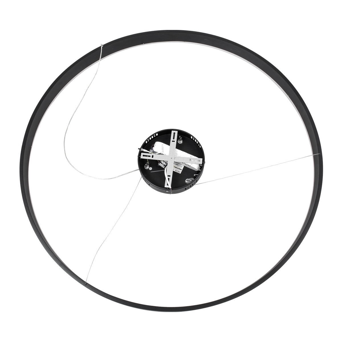 VENOM 61182 Μοντέρνο Κρεμαστό Φωτιστικό Οροφής LED 75W 8818lm 120° AC 220-240V IP20 Ρυθμιζόμενο Λευκό CCT με Χειριστήριο από 2700K έως 6000K Dimmable - Lumileds SMD Chip - Μαύρο Ματ - Μ100 x Π100 x Υ6.5