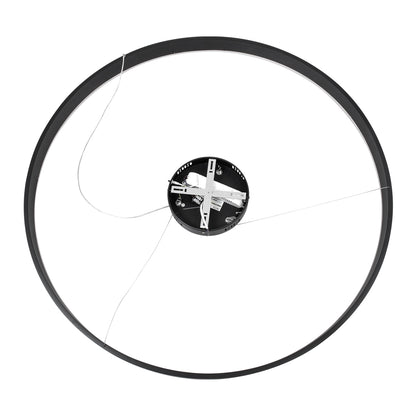 VENOM 61182 Μοντέρνο Κρεμαστό Φωτιστικό Οροφής LED 75W 8818lm 120° AC 220-240V IP20 Ρυθμιζόμενο Λευκό CCT με Χειριστήριο από 2700K έως 6000K Dimmable - Lumileds SMD Chip - Μαύρο Ματ - Μ100 x Π100 x Υ6.5