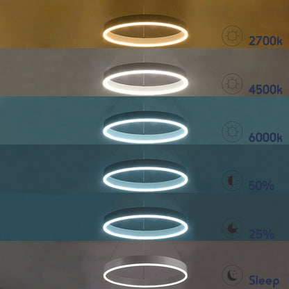 VENOM 61183 Μοντέρνο Κρεμαστό Φωτιστικό Οροφής LED 75W 8818lm 120° AC 220-240V IP20 Ρυθμιζόμενο Λευκό CCT με Χειριστήριο από 2700K έως 6000K Dimmable - Lumileds SMD Chip - Λευκό Ματ - Μ100 x Π100 x Υ6.5