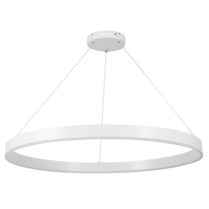 VENOM 61183 Μοντέρνο Κρεμαστό Φωτιστικό Οροφής LED 75W 8818lm 120° AC 220-240V IP20 Ρυθμιζόμενο Λευκό CCT με Χειριστήριο από 2700K έως 6000K Dimmable - Lumileds SMD Chip - Λευκό Ματ - Μ100 x Π100 x Υ6.5