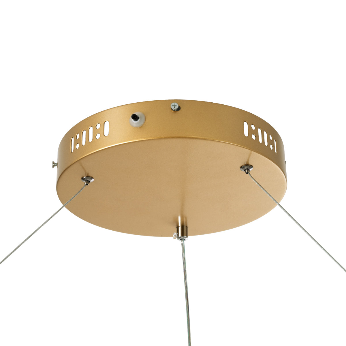 VENOM 61184 Κρεμαστό Φωτιστικό Δαχτυλίδι-Κύκλος LED CCT 75W 8818lm 120° AC 220-240V - Εναλλαγή Φωτισμού μέσω Τηλεχειριστηρίου All In One Ψυχρό 6000K+Φυσικό 4500K+Θερμό 2700K Dimmable Φ100cm - Χρυσό Βούρτσας