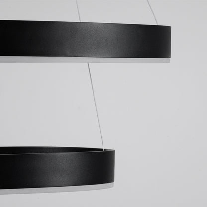 VENOM DUO 61185 Μοντέρνο Κρεμαστό Φωτιστικό Οροφής LED 75W 8818lm 120° AC 220-240V IP20 Ρυθμιζόμενο Λευκό CCT με Χειριστήριο από 2700K έως 6000K Dimmable - Lumileds SMD Chip - Μαύρο Ματ - Μ60 x Π60 x Υ40