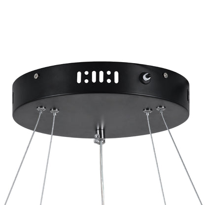 VENOM DUO 61185 Μοντέρνο Κρεμαστό Φωτιστικό Οροφής LED 75W 8818lm 120° AC 220-240V IP20 Ρυθμιζόμενο Λευκό CCT με Χειριστήριο από 2700K έως 6000K Dimmable - Lumileds SMD Chip - Μαύρο Ματ - Μ60 x Π60 x Υ40