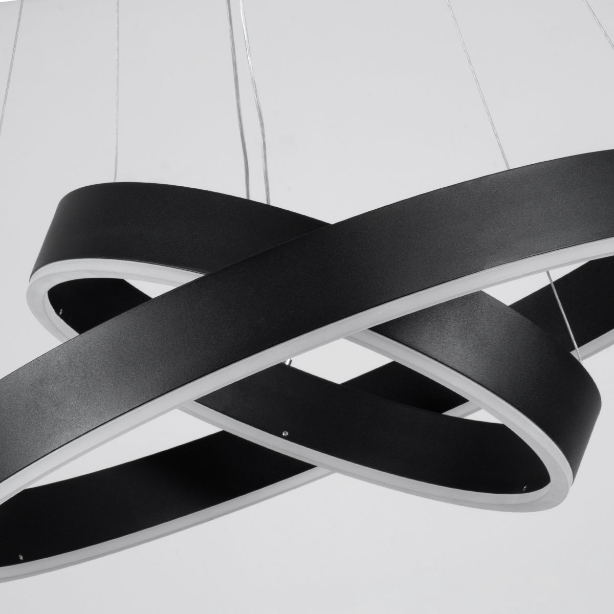 VENOM DUO 61185-DECO Μοντέρνο Κρεμαστό Φωτιστικό Οροφής LED 75W 8818lm 120° AC 220-240V IP20 Ρυθμιζόμενο Λευκό CCT με Χειριστήριο από 2700K έως 6000K Dimmable - Lumileds SMD Chip - Μαύρο - Μ60 x Π60 x Υ40