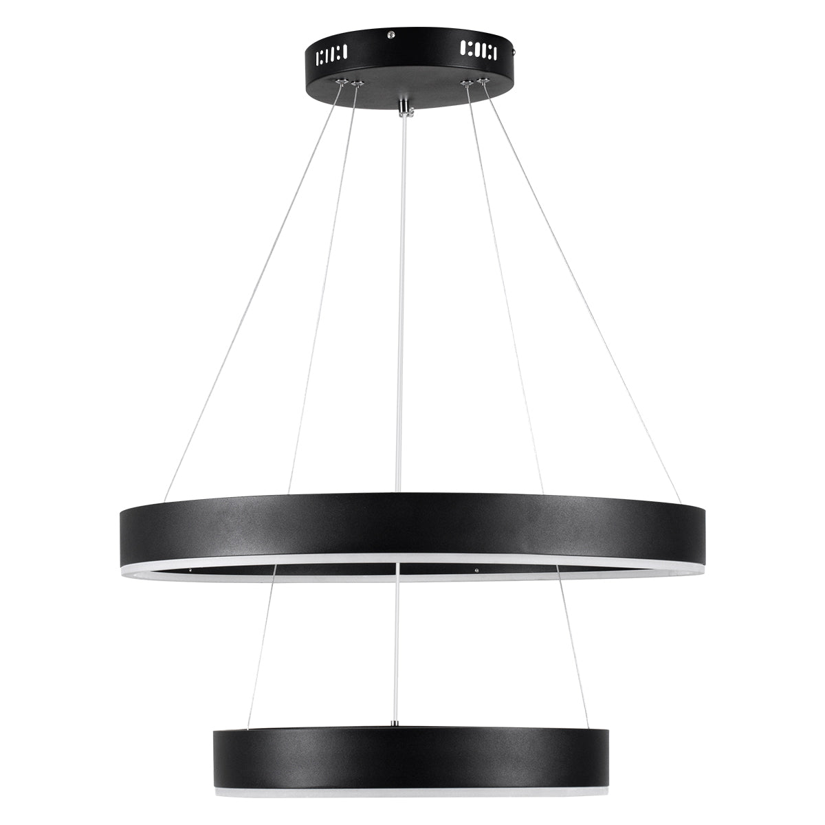 VENOM DUO 61185-DECO Μοντέρνο Κρεμαστό Φωτιστικό Οροφής LED 75W 8818lm 120° AC 220-240V IP20 Ρυθμιζόμενο Λευκό CCT με Χειριστήριο από 2700K έως 6000K Dimmable - Lumileds SMD Chip - Μαύρο - Μ60 x Π60 x Υ40