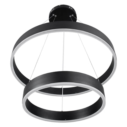 VENOM DUO 61185-DECO Μοντέρνο Κρεμαστό Φωτιστικό Οροφής LED 75W 8818lm 120° AC 220-240V IP20 Ρυθμιζόμενο Λευκό CCT με Χειριστήριο από 2700K έως 6000K Dimmable - Lumileds SMD Chip - Μαύρο - Μ60 x Π60 x Υ40