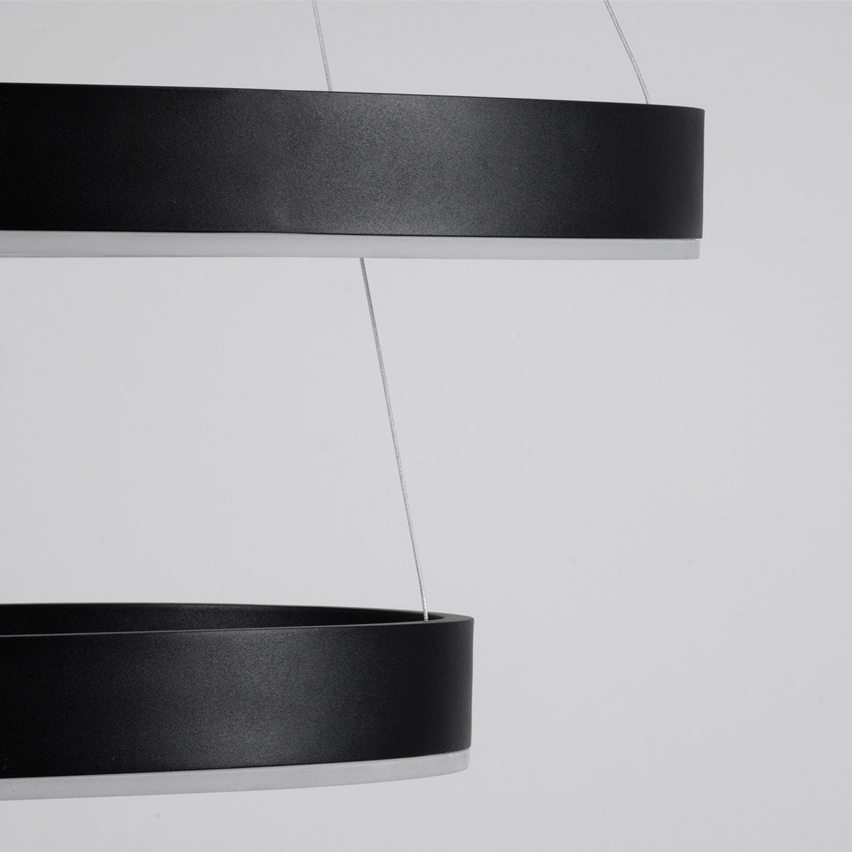 VENOM DUO 61185-DECO Μοντέρνο Κρεμαστό Φωτιστικό Οροφής LED 75W 8818lm 120° AC 220-240V IP20 Ρυθμιζόμενο Λευκό CCT με Χειριστήριο από 2700K έως 6000K Dimmable - Lumileds SMD Chip - Μαύρο - Μ60 x Π60 x Υ40