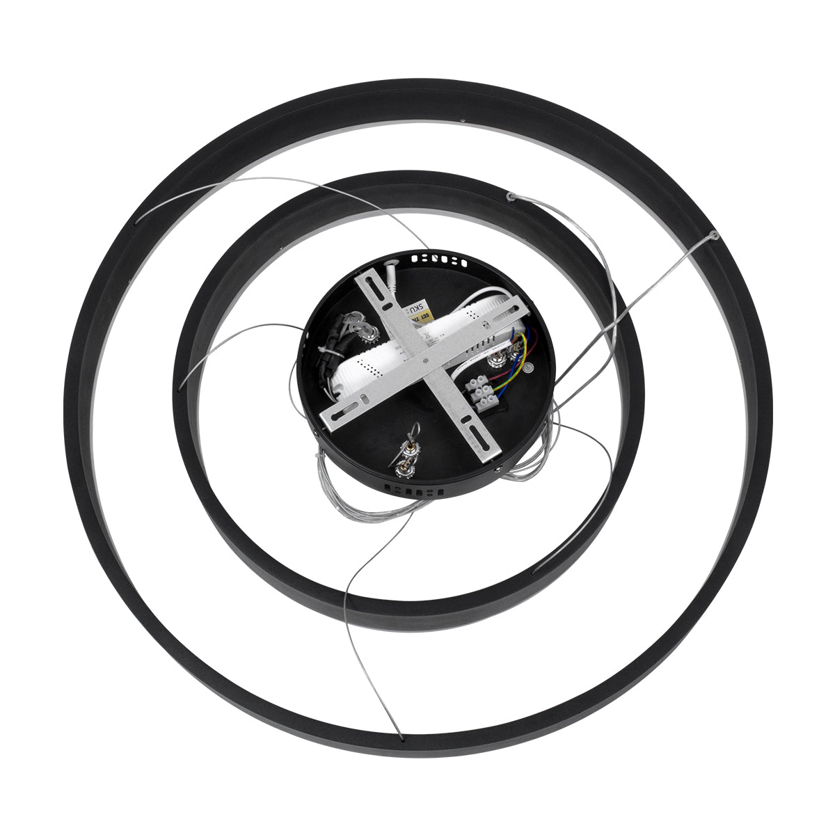 VENOM DUO 61185-DECO Μοντέρνο Κρεμαστό Φωτιστικό Οροφής LED 75W 8818lm 120° AC 220-240V IP20 Ρυθμιζόμενο Λευκό CCT με Χειριστήριο από 2700K έως 6000K Dimmable - Lumileds SMD Chip - Μαύρο - Μ60 x Π60 x Υ40