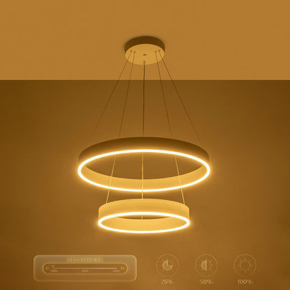 VENOM 61186 Μοντέρνο Κρεμαστό Φωτιστικό Οροφής LED 75W 8818lm 120° AC 220-240V IP20 Ρυθμιζόμενο Λευκό CCT με Χειριστήριο από 2700K έως 6000K Dimmable - Lumileds SMD Chip - Λευκό Ματ - Μ60 x Π60 x Υ40