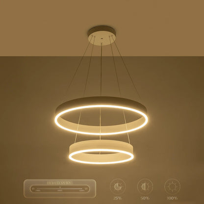 VENOM 61186 Μοντέρνο Κρεμαστό Φωτιστικό Οροφής LED 75W 8818lm 120° AC 220-240V IP20 Ρυθμιζόμενο Λευκό CCT με Χειριστήριο από 2700K έως 6000K Dimmable - Lumileds SMD Chip - Λευκό Ματ - Μ60 x Π60 x Υ40