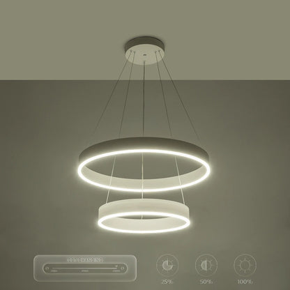 VENOM 61186 Μοντέρνο Κρεμαστό Φωτιστικό Οροφής LED 75W 8818lm 120° AC 220-240V IP20 Ρυθμιζόμενο Λευκό CCT με Χειριστήριο από 2700K έως 6000K Dimmable - Lumileds SMD Chip - Λευκό Ματ - Μ60 x Π60 x Υ40