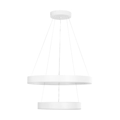 VENOM 61186 Μοντέρνο Κρεμαστό Φωτιστικό Οροφής LED 75W 8818lm 120° AC 220-240V IP20 Ρυθμιζόμενο Λευκό CCT με Χειριστήριο από 2700K έως 6000K Dimmable - Lumileds SMD Chip - Λευκό Ματ - Μ60 x Π60 x Υ40