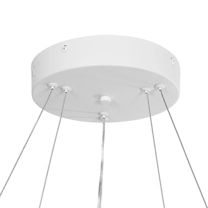 VENOM 61186 Μοντέρνο Κρεμαστό Φωτιστικό Οροφής LED 75W 8818lm 120° AC 220-240V IP20 Ρυθμιζόμενο Λευκό CCT με Χειριστήριο από 2700K έως 6000K Dimmable - Lumileds SMD Chip - Λευκό Ματ - Μ60 x Π60 x Υ40