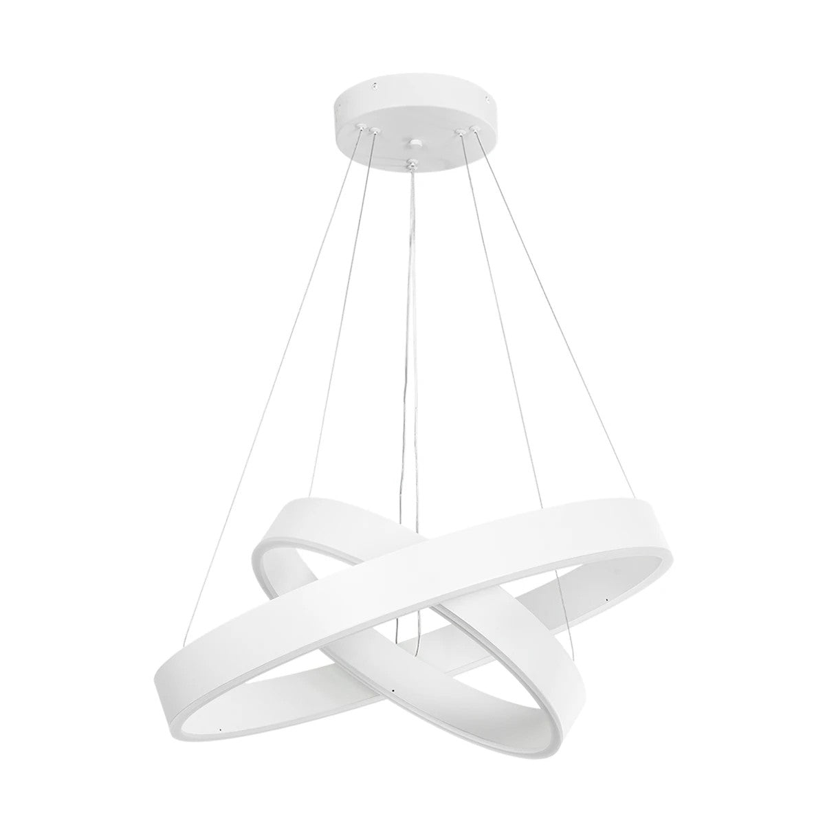 VENOM 61186-DECO Μοντέρνο Κρεμαστό Φωτιστικό Οροφής LED 75W 8818lm 120° AC 220-240V IP20 Ρυθμιζόμενο Λευκό CCT με Χειριστήριο από 2700K έως 6000K Dimmable - Lumileds SMD Chip - Λευκό Ματ - Μ60 x Π60 x Υ40