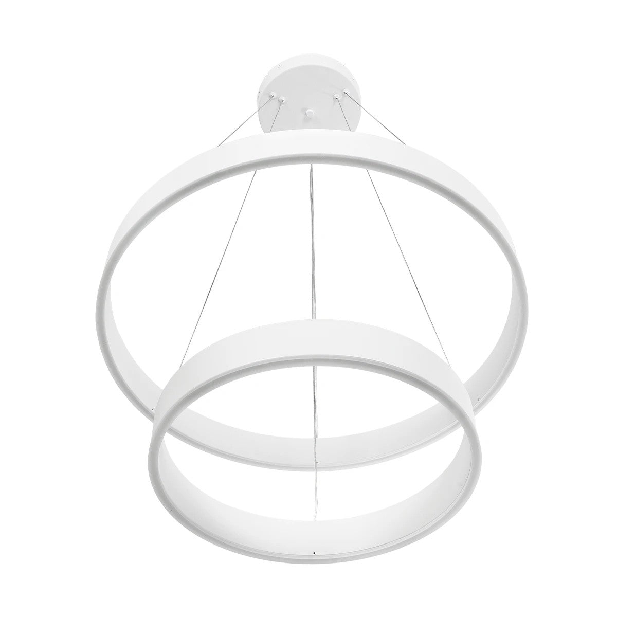 VENOM 61186-DECO Μοντέρνο Κρεμαστό Φωτιστικό Οροφής LED 75W 8818lm 120° AC 220-240V IP20 Ρυθμιζόμενο Λευκό CCT με Χειριστήριο από 2700K έως 6000K Dimmable - Lumileds SMD Chip - Λευκό Ματ - Μ60 x Π60 x Υ40