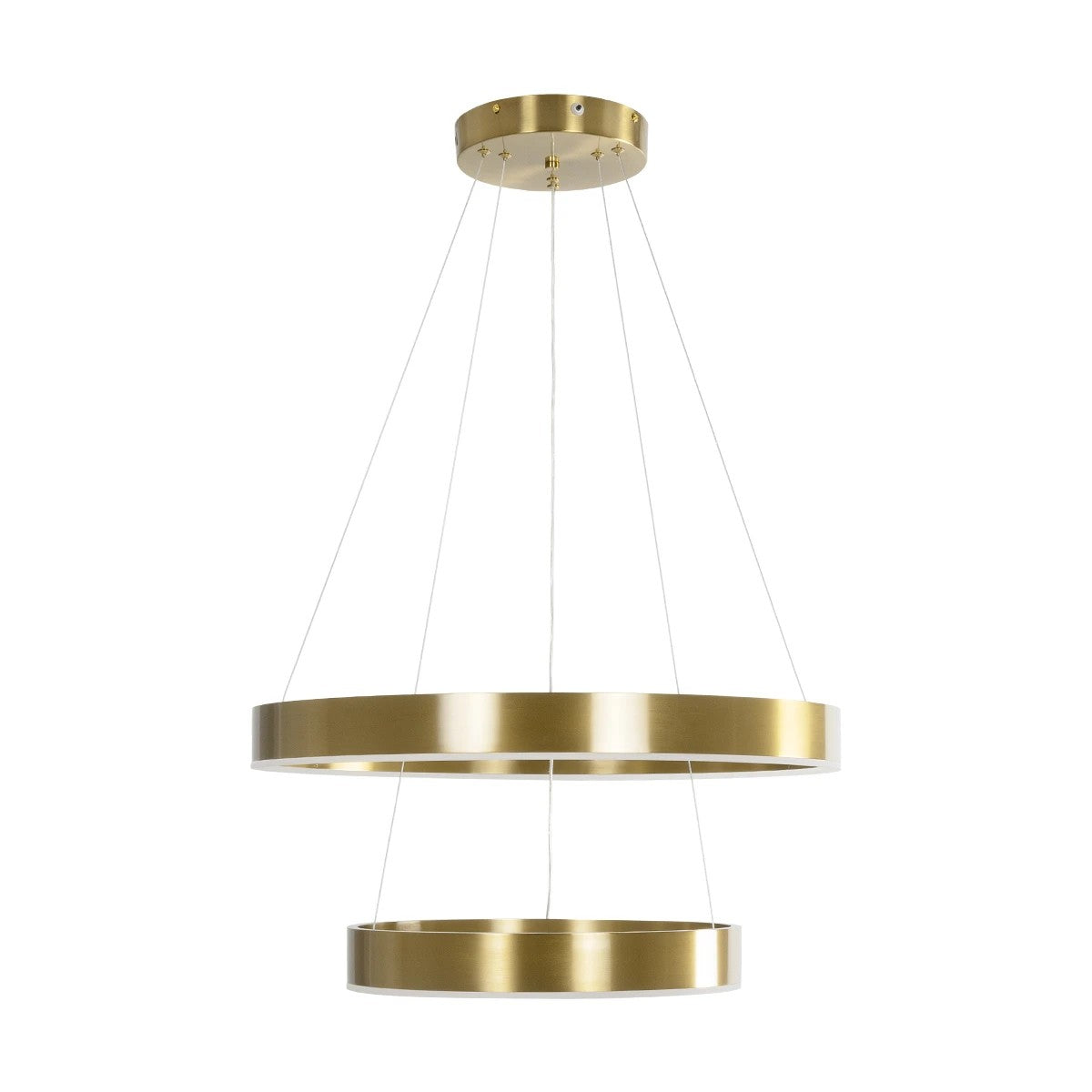 VENOM 61187 Μοντέρνο Κρεμαστό Φωτιστικό Οροφής LED 75W 8818lm 120° AC 220-240V IP20 Ρυθμιζόμενο Λευκό CCT με Χειριστήριο από 2700K έως 6000K Dimmable - Lumileds SMD Chip - Χρυσό Βούρτσας - Μ60 x Π60 x Υ40