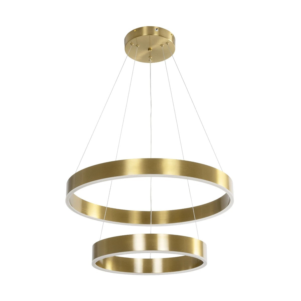 VENOM 61187-DECO Μοντέρνο Κρεμαστό Φωτιστικό Οροφής LED 75W 8818lm 120° AC 220-240V IP20 Ρυθμιζόμενο Λευκό CCT με Χειριστήριο από 2700K έως 6000K Dimmable - Lumileds SMD Chip - Χρυσό Βούρτσας - Μ60 x Π60 x Υ40