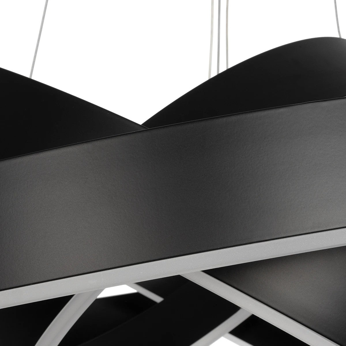 VENOM TRIO 61188 Μοντέρνο Κρεμαστό Φωτιστικό Οροφής LED 120W 14158lm 120° AC 220-240V IP20 Ρυθμιζόμενο Λευκό CCT με Χειριστήριο από 2700K έως 6000K Dimmable - Lumileds SMD Chip - Μαύρο Ματ - Μ80 x Π80 x Υ60