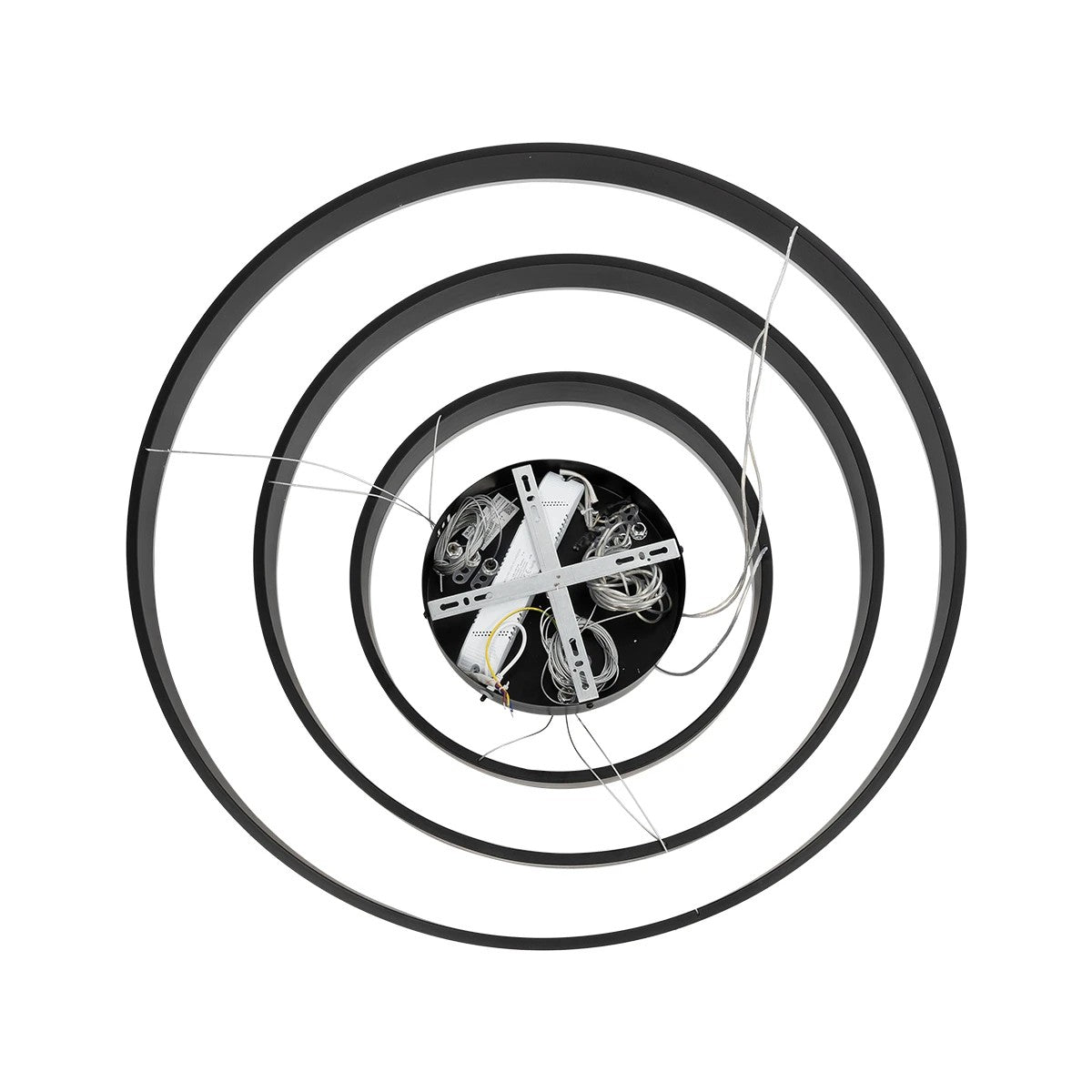 VENOM TRIO 61188 Μοντέρνο Κρεμαστό Φωτιστικό Οροφής LED 120W 14158lm 120° AC 220-240V IP20 Ρυθμιζόμενο Λευκό CCT με Χειριστήριο από 2700K έως 6000K Dimmable - Lumileds SMD Chip - Μαύρο Ματ - Μ80 x Π80 x Υ60