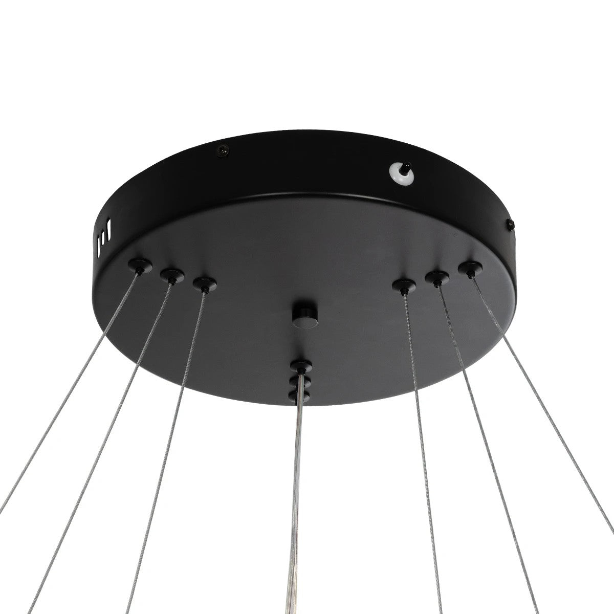 VENOM TRIO 61188-DECO Μοντέρνο Κρεμαστό Φωτιστικό Οροφής LED 120W 14158lm 120° AC 220-240V IP20 Ρυθμιζόμενο Λευκό CCT με Χειριστήριο από 2700K έως 6000K Dimmable - Lumileds SMD Chip - Μαύρο Ματ - Μ80 x Π80 x Υ60