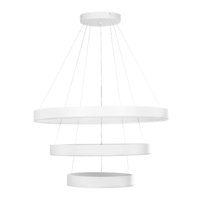 VENOM TRIO 61189 Μοντέρνο Κρεμαστό Φωτιστικό Οροφής LED 120W 14158lm 120° AC 220-240V IP20 Ρυθμιζόμενο Λευκό CCT με Χειριστήριο από 2700K έως 6000K Dimmable - Lumileds SMD Chip - Λευκό Ματ - Μ80 x Π80 x Υ60