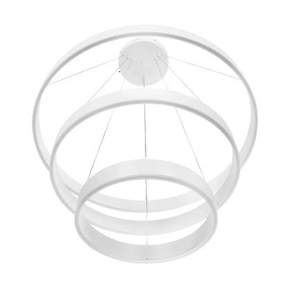 VENOM TRIO 61189 Μοντέρνο Κρεμαστό Φωτιστικό Οροφής LED 120W 14158lm 120° AC 220-240V IP20 Ρυθμιζόμενο Λευκό CCT με Χειριστήριο από 2700K έως 6000K Dimmable - Lumileds SMD Chip - Λευκό Ματ - Μ80 x Π80 x Υ60