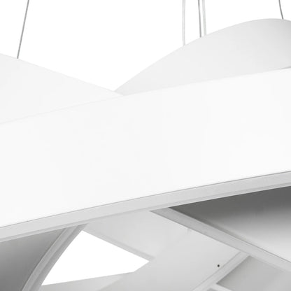 VENOM TRIO 61189 Μοντέρνο Κρεμαστό Φωτιστικό Οροφής LED 120W 14158lm 120° AC 220-240V IP20 Ρυθμιζόμενο Λευκό CCT με Χειριστήριο από 2700K έως 6000K Dimmable - Lumileds SMD Chip - Λευκό Ματ - Μ80 x Π80 x Υ60