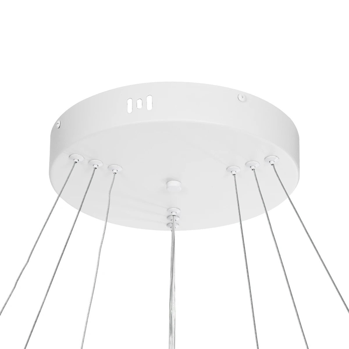 VENOM TRIO 61189-DECO Μοντέρνο Κρεμαστό Φωτιστικό Οροφής LED 120W 14158lm 120° AC 220-240V IP20 Ρυθμιζόμενο Λευκό CCT με Χειριστήριο από 2700K έως 6000K Dimmable - Lumileds SMD Chip - Λευκό Ματ - Μ80 x Π80 x Υ60