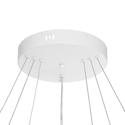 VENOM TRIO 61189-DECO Μοντέρνο Κρεμαστό Φωτιστικό Οροφής LED 120W 14158lm 120° AC 220-240V IP20 Ρυθμιζόμενο Λευκό CCT με Χειριστήριο από 2700K έως 6000K Dimmable - Lumileds SMD Chip - Λευκό Ματ - Μ80 x Π80 x Υ60