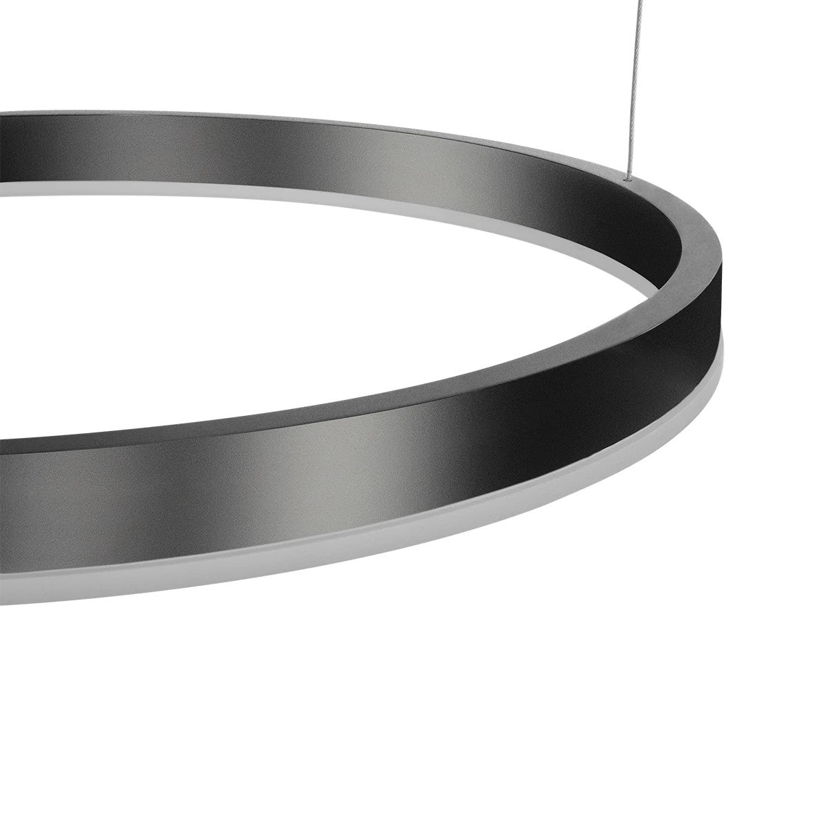 VENOM 61191 Μοντέρνο Κρεμαστό Φωτιστικό Οροφής LED 150W 17659lm 120° AC 220-240V IP20 Ρυθμιζόμενο Λευκό CCT με Χειριστήριο από 2700K έως 6000K Dimmable - Lumileds SMD Chip - Μαύρο Ματ - Μ150 x Π90 x Υ60