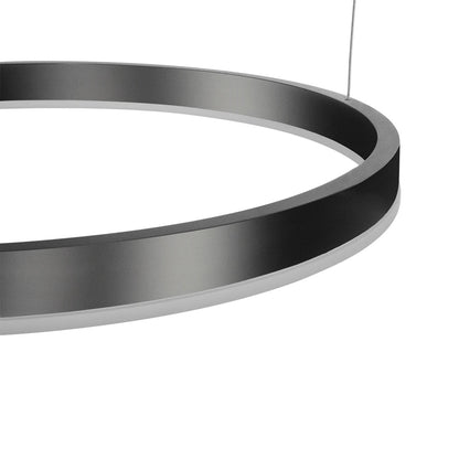 VENOM 61191 Μοντέρνο Κρεμαστό Φωτιστικό Οροφής LED 150W 17659lm 120° AC 220-240V IP20 Ρυθμιζόμενο Λευκό CCT με Χειριστήριο από 2700K έως 6000K Dimmable - Lumileds SMD Chip - Μαύρο Ματ - Μ150 x Π90 x Υ60