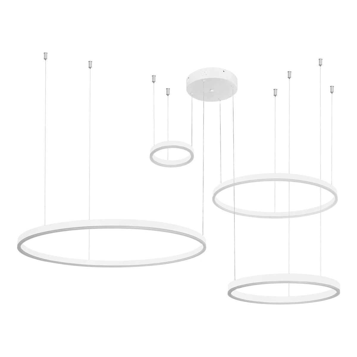 VENOM 61192 Μοντέρνο Κρεμαστό Φωτιστικό Οροφής LED 150W 17659lm 120° AC 220-240V IP20 Ρυθμιζόμενο Λευκό CCT με Χειριστήριο από 2700K έως 6000K Dimmable - Lumileds SMD Chip - Λευκό Ματ - Μ150 x Π90 x Υ60