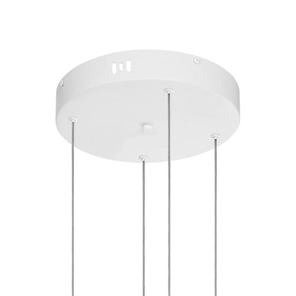 VENOM 61192 Μοντέρνο Κρεμαστό Φωτιστικό Οροφής LED 150W 17659lm 120° AC 220-240V IP20 Ρυθμιζόμενο Λευκό CCT με Χειριστήριο από 2700K έως 6000K Dimmable - Lumileds SMD Chip - Λευκό Ματ - Μ150 x Π90 x Υ60