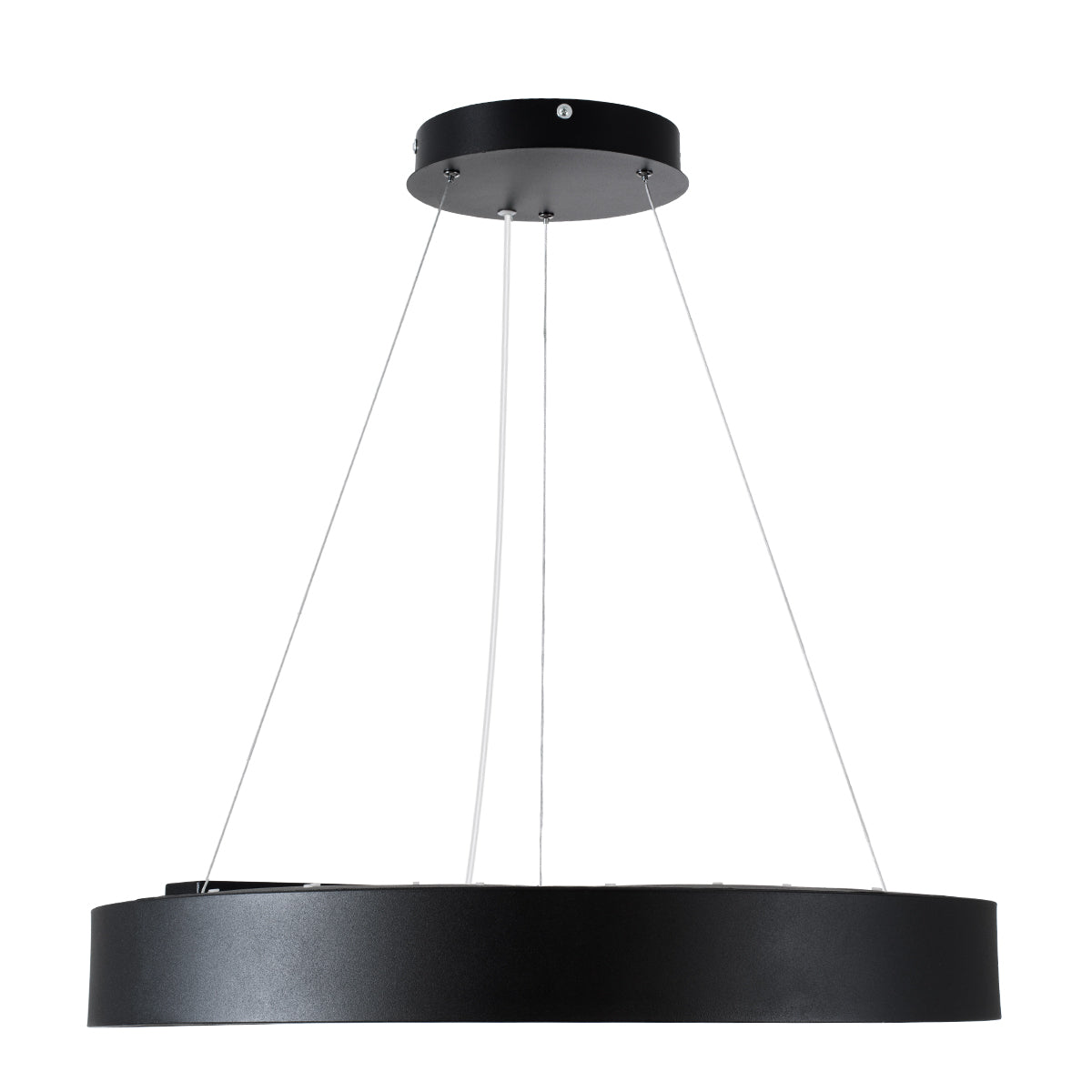 RA 61194 Κρεμαστό Φωτιστικό Δαχτυλίδι-Κύκλος LED CCT 67W 7370lm 120° AC 220-240V - Εναλλαγή Φωτισμού μέσω Τηλεχειριστηρίου All In One Ψυχρό 6000k+Φυσικό 4500k+Θερμό 2700k Dimmable Φ60cm - Μαύρο