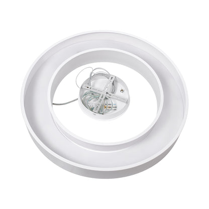 RA 61195 Κρεμαστό Φωτιστικό Δαχτυλίδι-Κύκλος LED CCT 67W 7370lm 120° AC 220-240V - Εναλλαγή Φωτισμού μέσω Τηλεχειριστηρίου All In One Ψυχρό 6000k+Φυσικό 4500k+Θερμό 2700k Dimmable Φ60cm - Λευκό