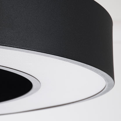 RA 61196 Κρεμαστό Φωτιστικό Δαχτυλίδι-Κύκλος LED CCT 75W 8250lm 120° AC 220-240V - Εναλλαγή Φωτισμού μέσω Τηλεχειριστηρίου All In One Ψυχρό 6000k+Φυσικό 4500k+Θερμό 2700k Dimmable Φ80cm - Μαύρο