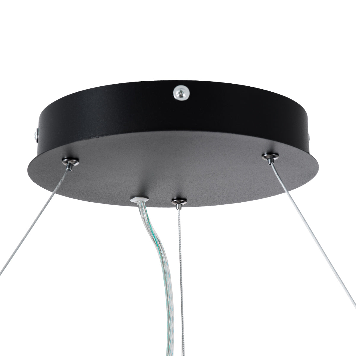 RA 61196 Κρεμαστό Φωτιστικό Δαχτυλίδι-Κύκλος LED CCT 75W 8250lm 120° AC 220-240V - Εναλλαγή Φωτισμού μέσω Τηλεχειριστηρίου All In One Ψυχρό 6000k+Φυσικό 4500k+Θερμό 2700k Dimmable Φ80cm - Μαύρο