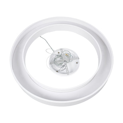 RA 61197 Κρεμαστό Φωτιστικό Δαχτυλίδι-Κύκλος LED CCT 75W 8250lm 120° AC 220-240V - Εναλλαγή Φωτισμού μέσω Τηλεχειριστηρίου All In One Ψυχρό 6000k+Φυσικό 4500k+Θερμό 2700k Dimmable Φ80cm - Λευκό