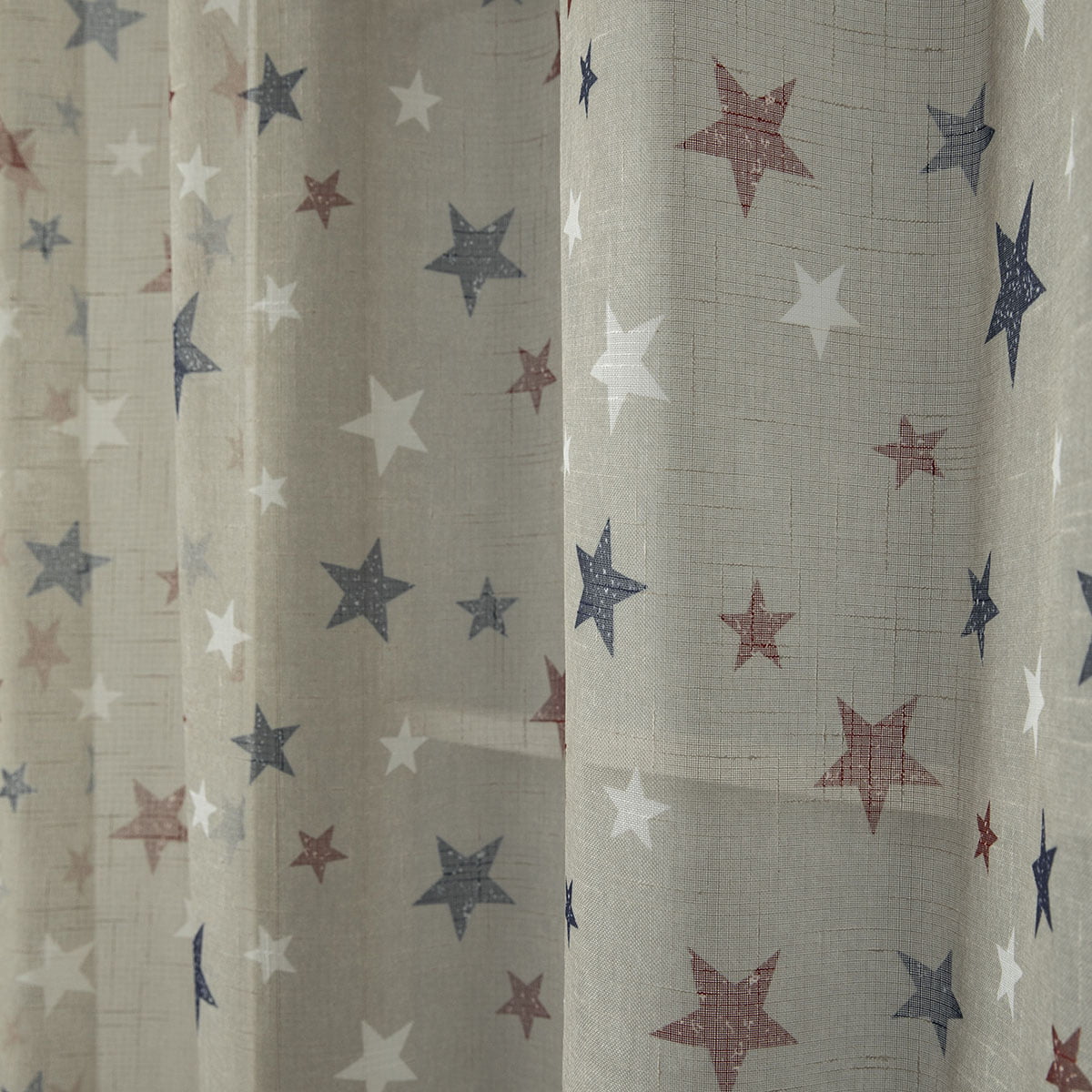 Κουρτίνα Art 6120 280x280εκ Μπεζ/Κόκκινο/Μπλε