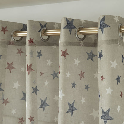 Κουρτίνα Art 6120 280x280εκ Μπεζ/Κόκκινο/Μπλε