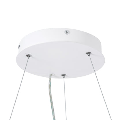 BURTON 61201 Μοντέρνο Κρεμαστό Φωτιστικό Οροφής LED 67W 7370lm 120° AC 220-240V IP20 Ρυθμιζόμενο Λευκό CCT με Χειριστήριο από 2700K έως 6000K Dimmable - Lumileds SMD Chip - Λευκό Ματ - Μ40 x Π40 x Υ8