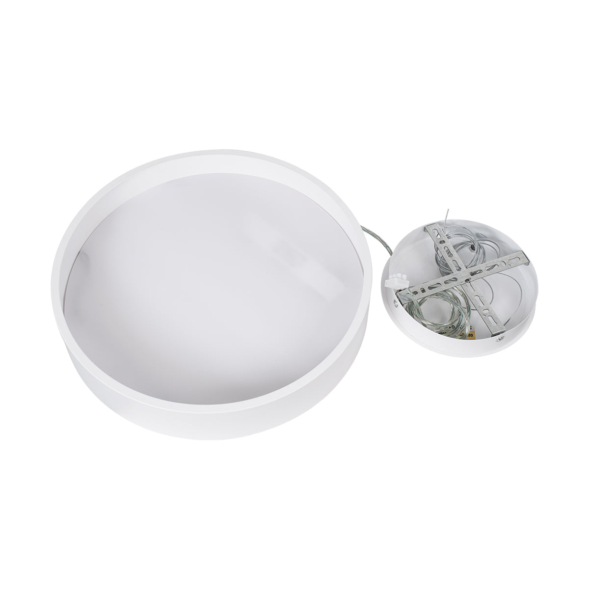 BURTON 61201 Μοντέρνο Κρεμαστό Φωτιστικό Οροφής LED 67W 7370lm 120° AC 220-240V IP20 Ρυθμιζόμενο Λευκό CCT με Χειριστήριο από 2700K έως 6000K Dimmable - Lumileds SMD Chip - Λευκό Ματ - Μ40 x Π40 x Υ8