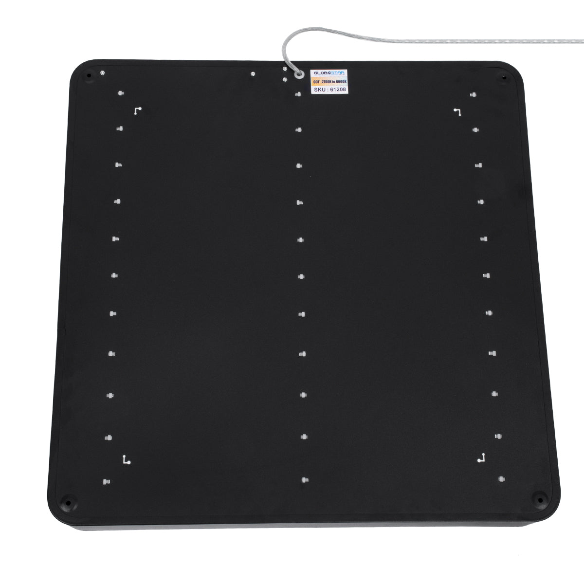 KAMALA 61208-S Πλαφονιέρα Οροφής LED CCT 75W 8625lm 120° AC 220-240V - Εναλλαγή Φωτισμού μέσω Τηλεχειριστηρίου All In One Ψυχρό 6000k+Φυσικό 4500k+Θερμό 2700k Dimmable Μ60 x Π60 x Υ8cm - Μαύρο