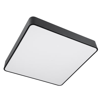 KAMALA 61208-S Πλαφονιέρα Οροφής LED CCT 75W 8625lm 120° AC 220-240V - Εναλλαγή Φωτισμού μέσω Τηλεχειριστηρίου All In One Ψυχρό 6000k+Φυσικό 4500k+Θερμό 2700k Dimmable Μ60 x Π60 x Υ8cm - Μαύρο
